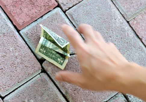 Image result for money in the street