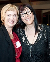 Calla Presents Custom Made NAWBO Necklace to Lynda Weinman, Founder of Lynda.com
