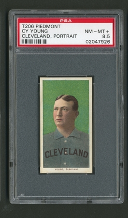 PSA-certified 1910-era Cy Young baseball card