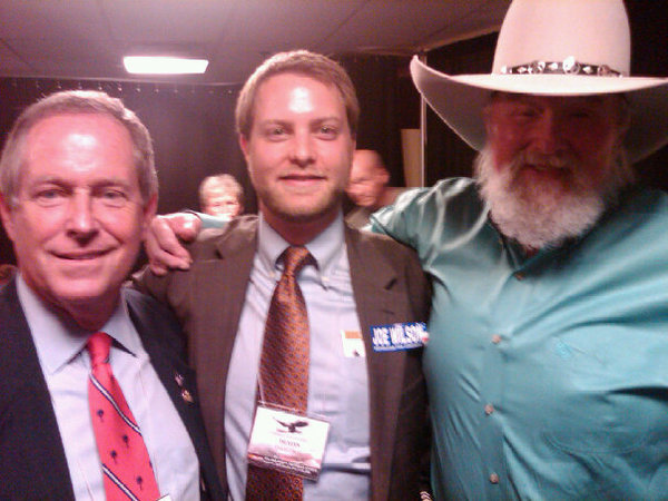 Rep. Joe Wilson, Dustin Olson backstage with Charlie Daniels at the National Rifle Association Convention